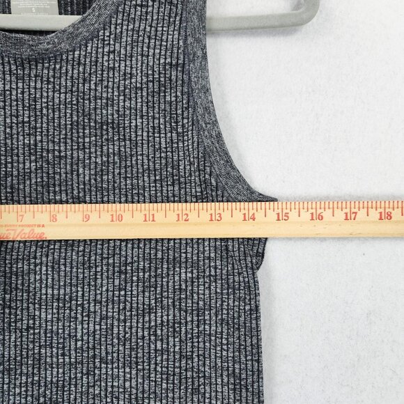 Athleta Shirt Womens Small Gray Ribbed Renew Knit Tank Top Sleeveless Casual - Picture 3 of 8
